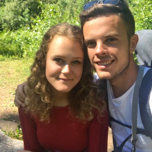 Amanda och Daniel Jennebratt på en vandring i Jättadalen, 2018